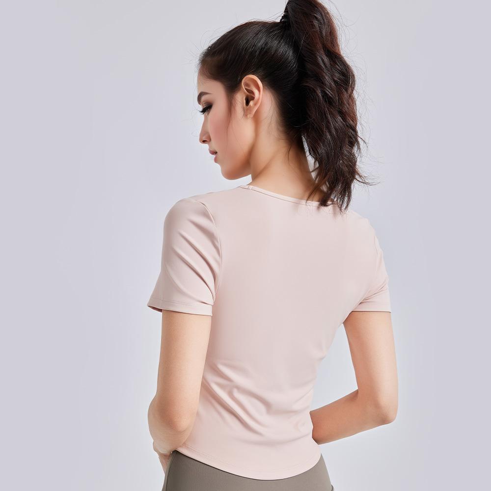 Ceecile Hana Cut-out Short Sleeve Top Yoga wears