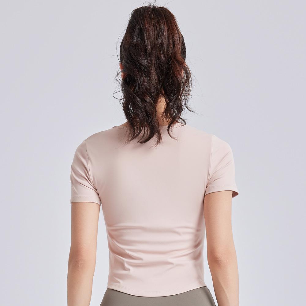 Ceecile Hana Cut-out Short Sleeve Top Yoga wears