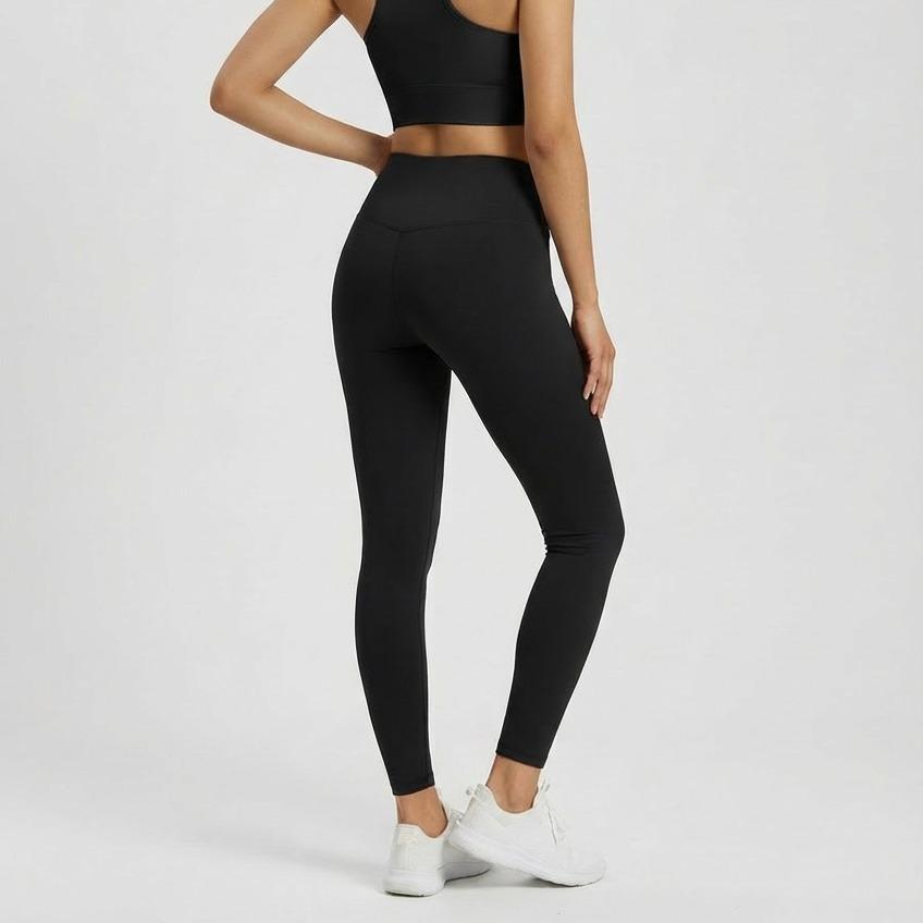 Ceecile MOTION No Front Seam High Waist Yoga Leggings (Upgraded Fabric) | Back Pocket Gym Pants