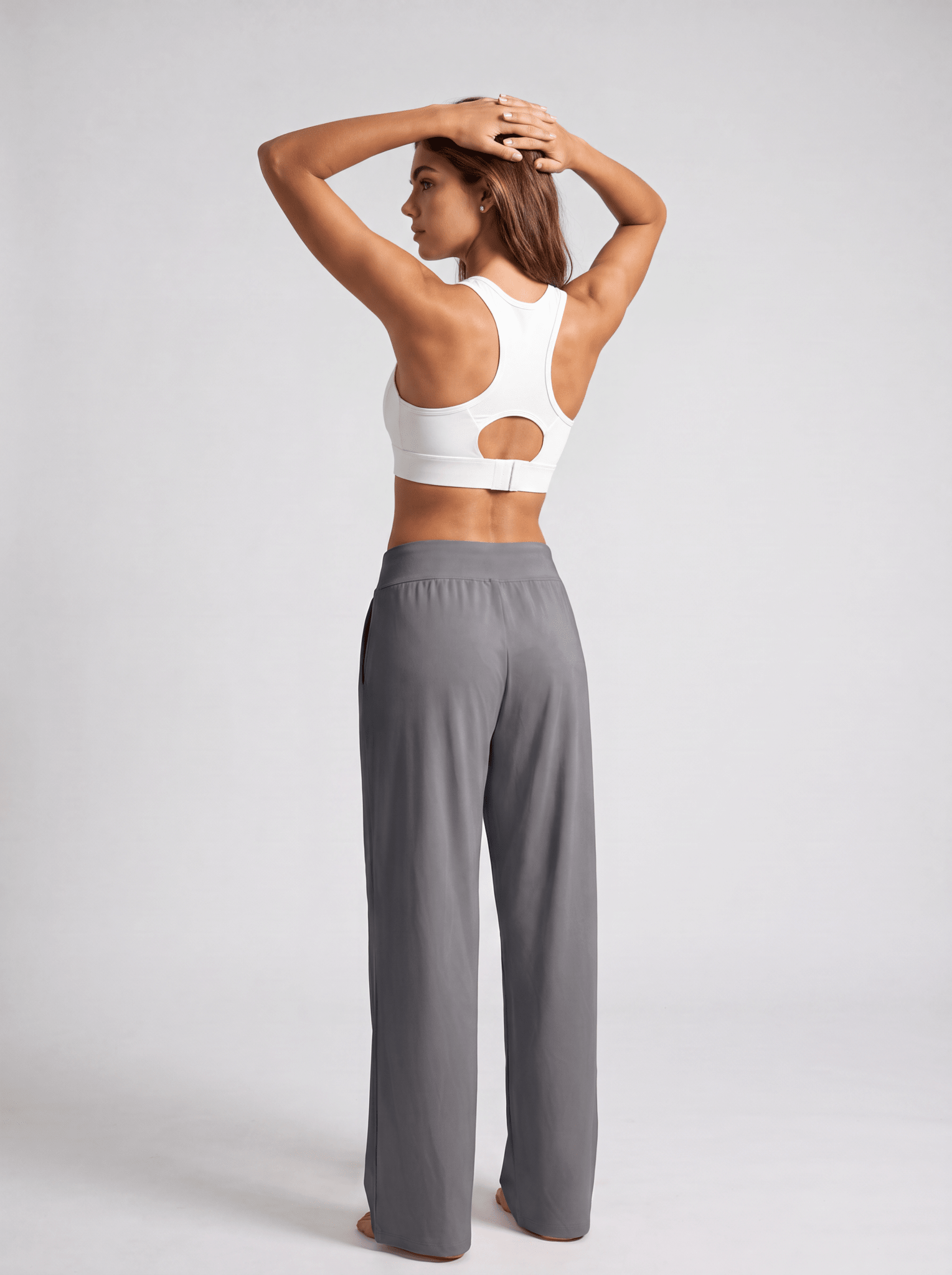 Ceecile EaseLine High-Waisted Drawstring Straight-Leg Pants - Women's Activewear by Ceecile