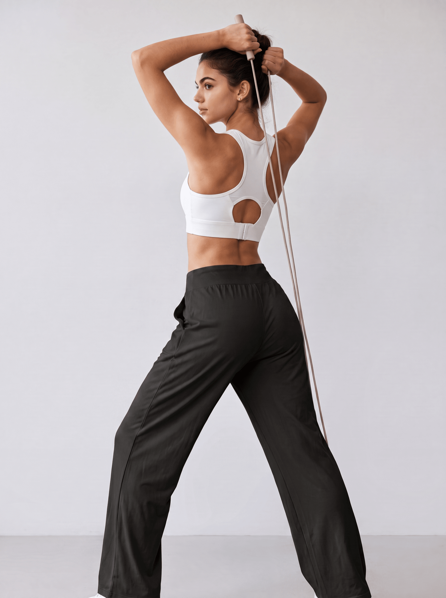 Ceecile EaseLine High-Waisted Drawstring Straight-Leg Pants - Women's Activewear by Ceecile
