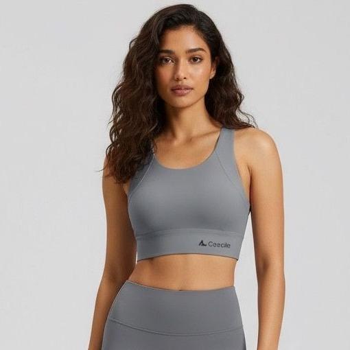Ceecile MOTION Fixed Pad Sports Bra | Wireless Racerback Gym Yoga Top - Women's Activewear by Ceecile