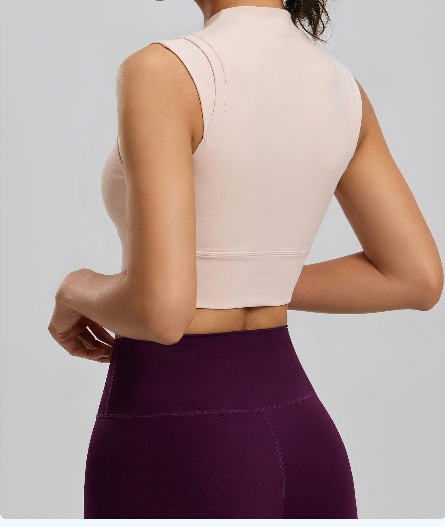 Ceecile Motion High-Neck Cropped Tank - Women's Activewear by Ceecile