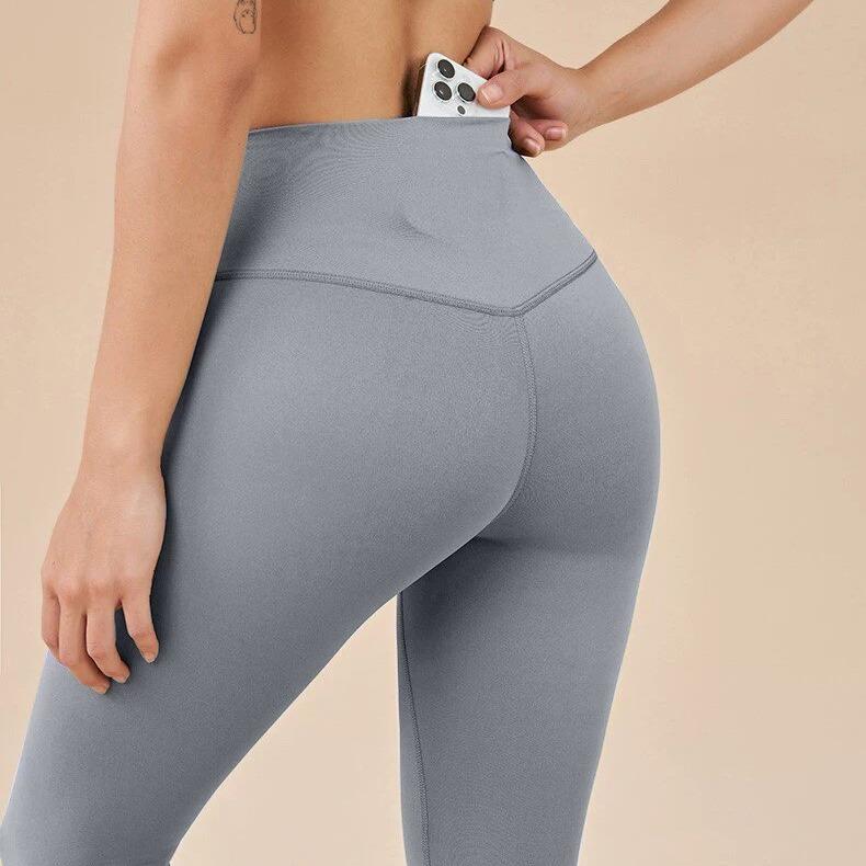 Ceecile MOTION No Front Seam High Waist Yoga Leggings (Upgraded Fabric) | Back Pocket Gym Pants