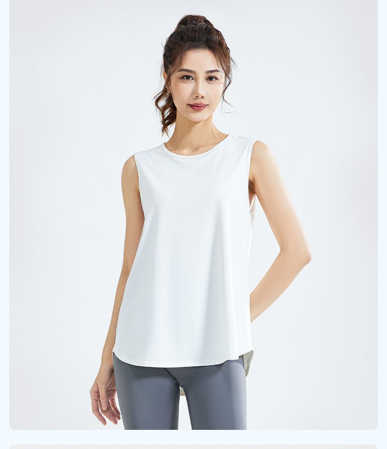 Women Loose Fit Yoga Tank Top - Sleeveless Mesh Sports Vest for Running & Workout - Women's Activewear by Ceecile