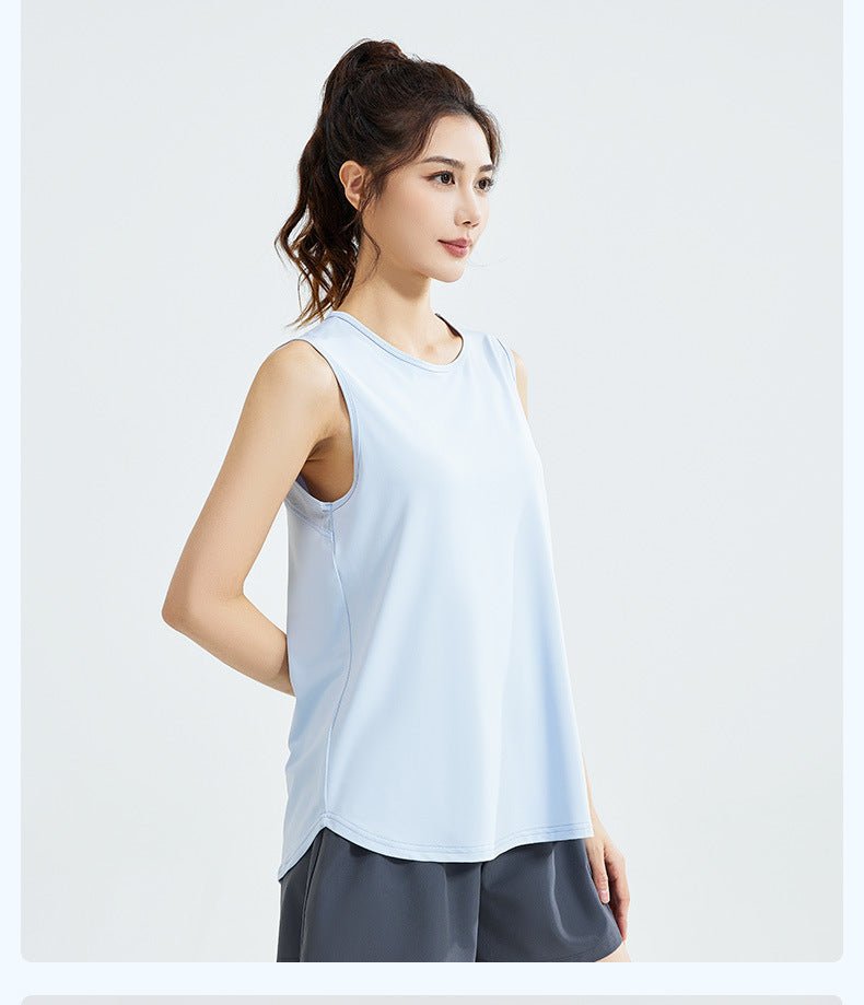 Women Loose Fit Yoga Tank Top - Sleeveless Mesh Sports Vest for Running & Workout - Women's Activewear by Ceecile