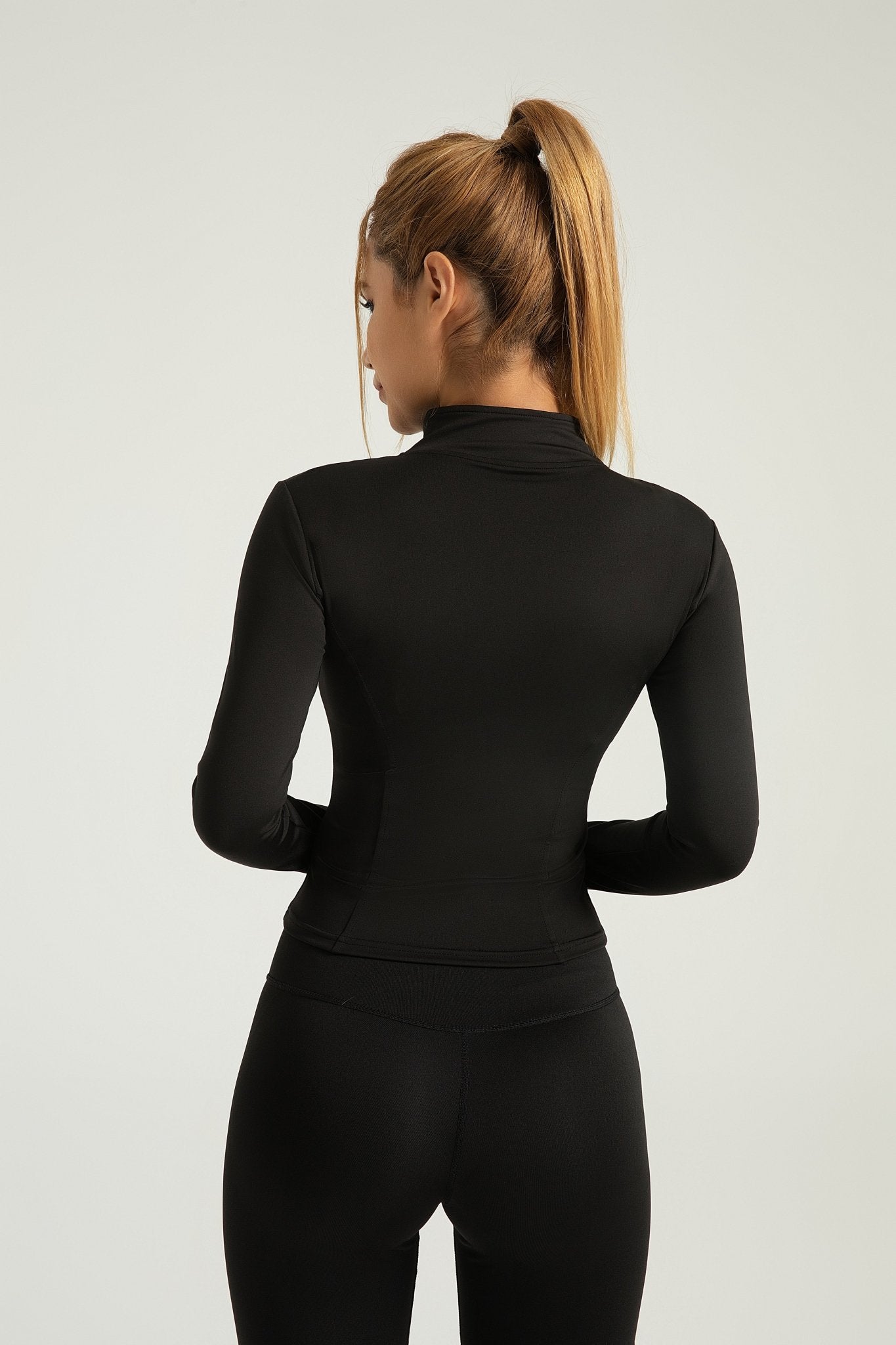 Zip - Up Slim Fit Long Sleeve | Thumbhole Sports Jacket | Stylish Workout & Yoga Top - Women's Activewear by Ceecile